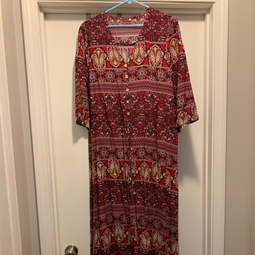 Amazon Button Up Maxi Dress